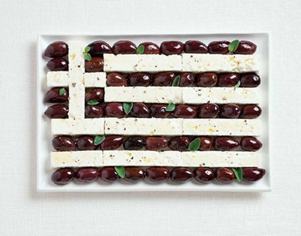 用食物組成的各國國旗 邊學知識邊享美味--置頂表情