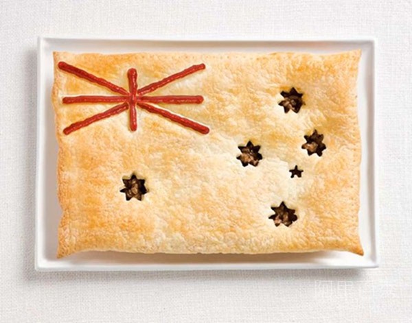 用食物組成的各國國旗 邊學知識邊享美味--置頂表情